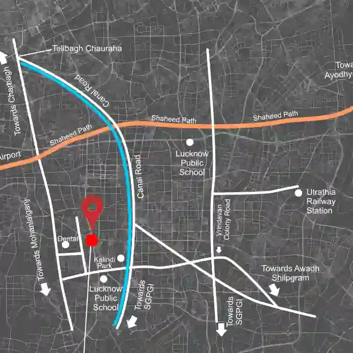 Vedshree Zenith Vista location map, Raebareli Road